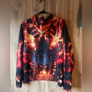 Vibrant Boys Fire Animal Hoodie